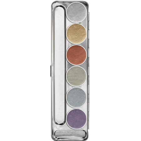 Kryolan Aquacolor Metallic Palette 6 Colors 1 Kryolan Aquacolor Metallic Palette 6 Colors
