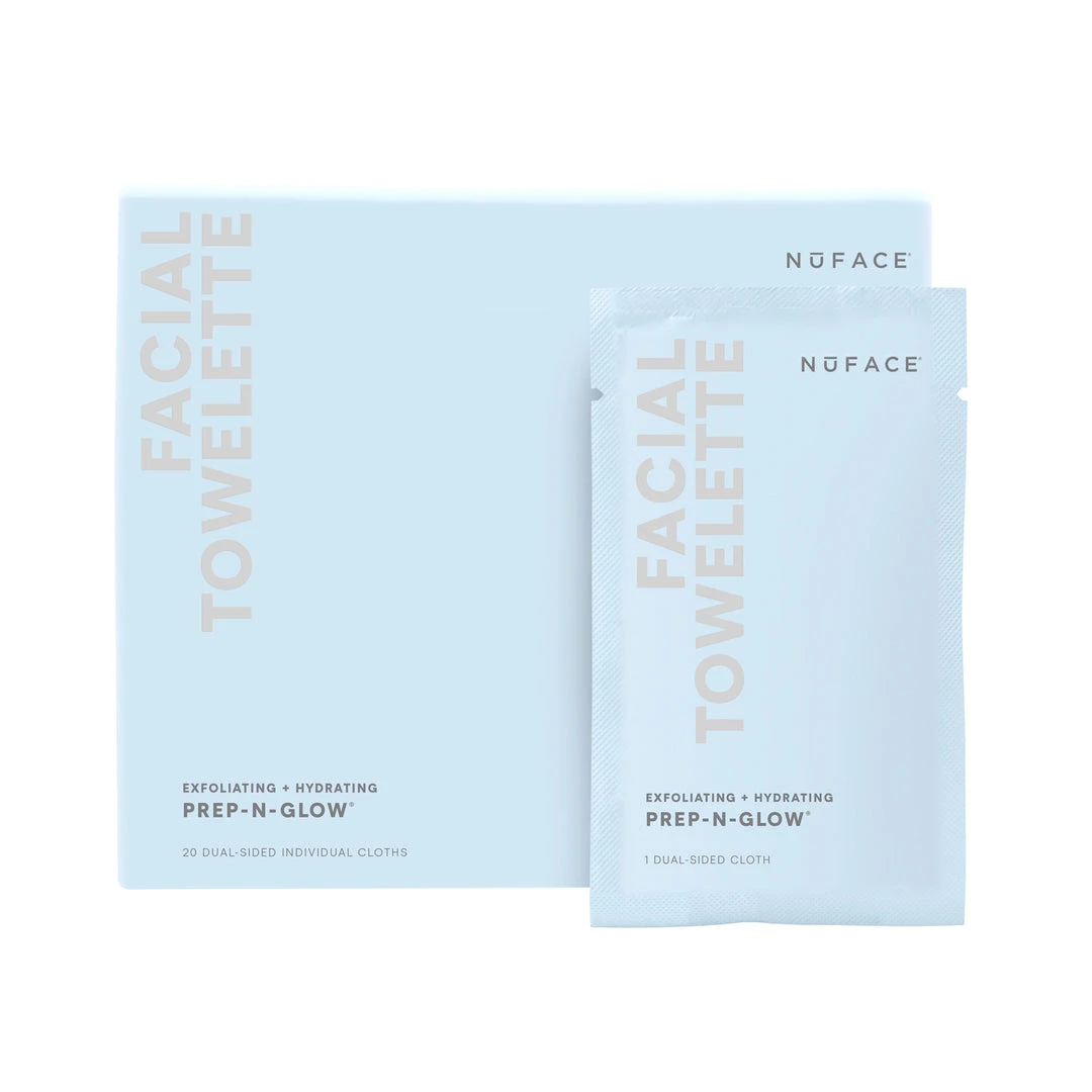 NuFACE Prep-N-Glow Cleanse + Exfoliation Cloths (20pk) 1 NuFACE Prep-N-Glow Cleanse + Exfoliation Cloths (20pk)