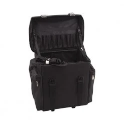 Just Case All Black Soft-Sided Nylon Professional Rolling Hairstylist Case - C6402NLAB