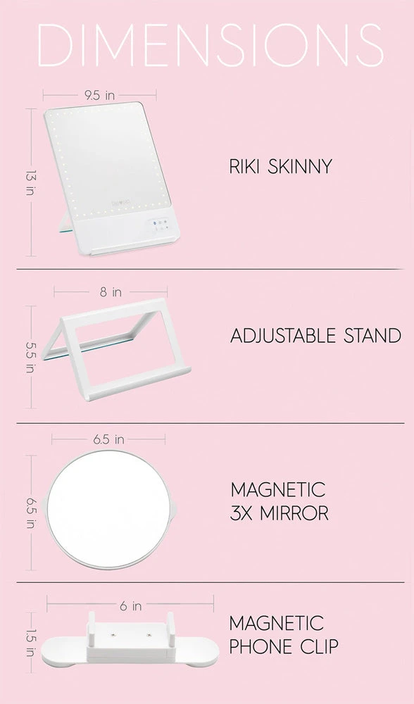 Kits & Tools GLAMCOR Riki Skinny LED Vanity Mirror 3 Kits & Tools GLAMCOR Riki Skinny LED Vanity Mirror