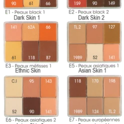 MAQ Pro Maqpro 6-color Fard Creme Foundation Palette Face