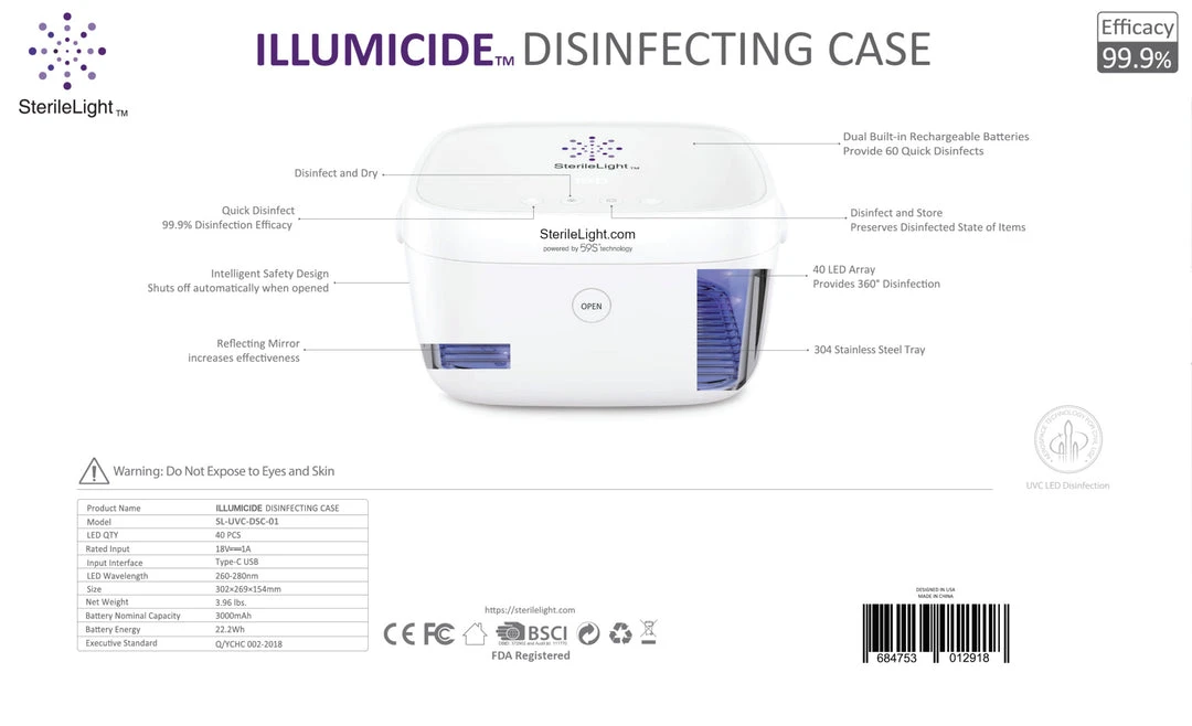 SterileLight ILLUMICIDE Surface Disinfecting Case 4 SterileLight ILLUMICIDE Surface Disinfecting Case