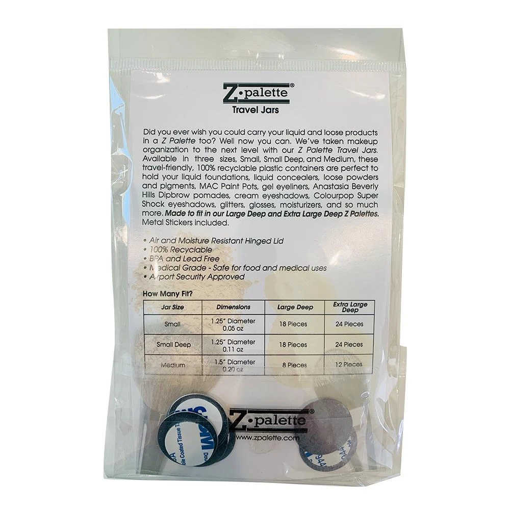 Kits & Tools Z-Palette Travel Jars 8 Pack (Small Deep) 3 Kits & Tools Z-Palette Travel Jars 8 Pack (Small Deep)